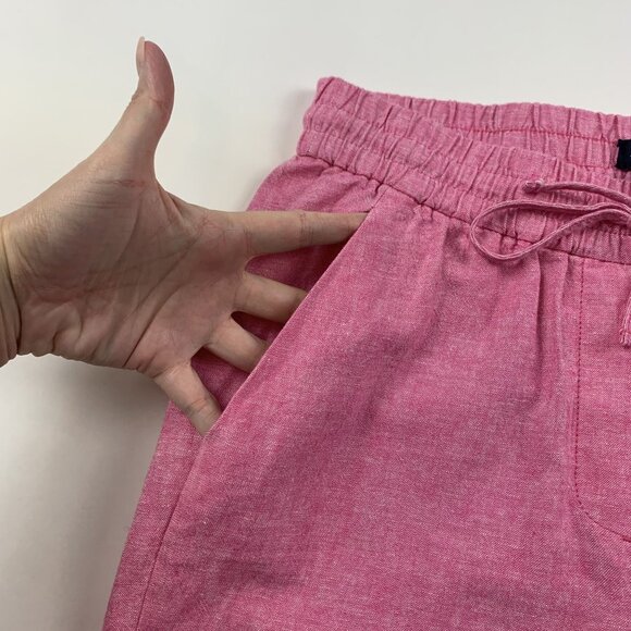 J. Crew Pepto Pink Linen Blend Ankle Pant 4 New - Picture 3 of 7